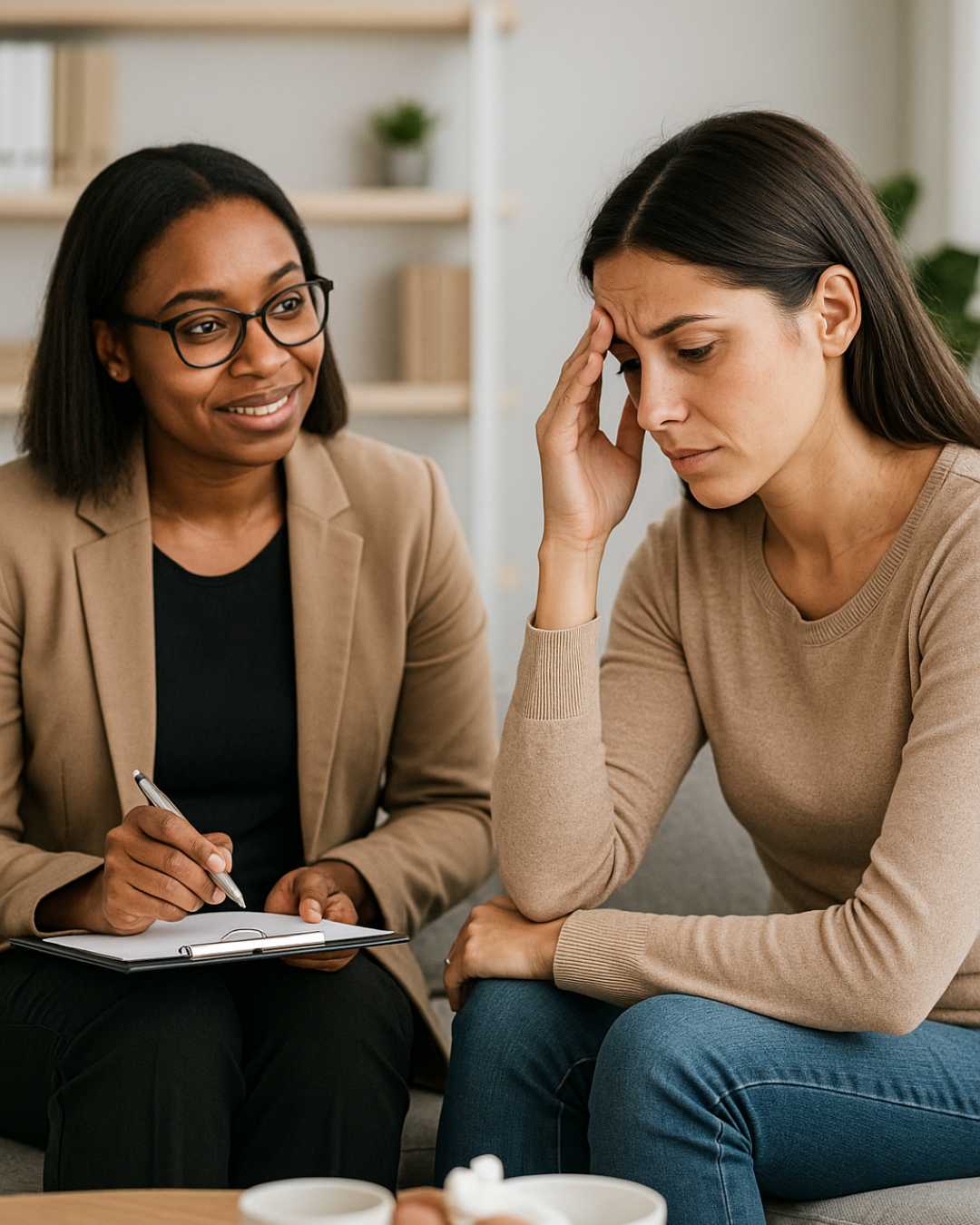 Counselling session with a mother